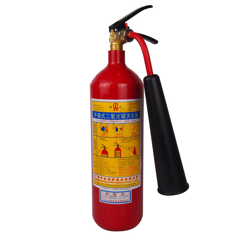桂安2kg手提式二氧化碳灭火器 商用工地仓库厂房油泵房加油站停车场